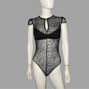 Forever 21 Black Lace Bodysuit